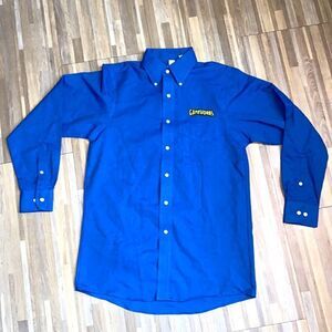 Gameworks vintage button up jean like material look arcade worker cosplay Y2K